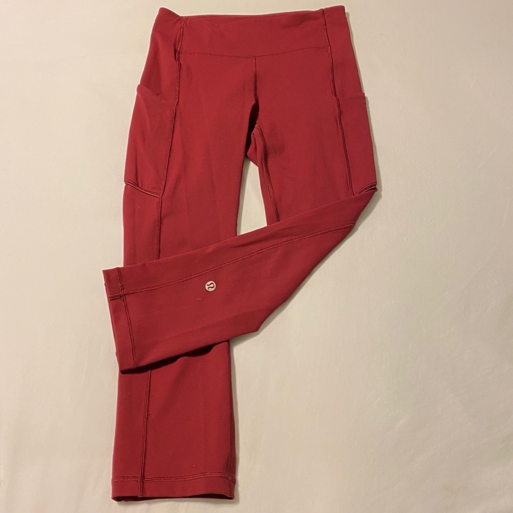 Lululemon Speed Up Crop 21” Mid-rise Ruby Wine